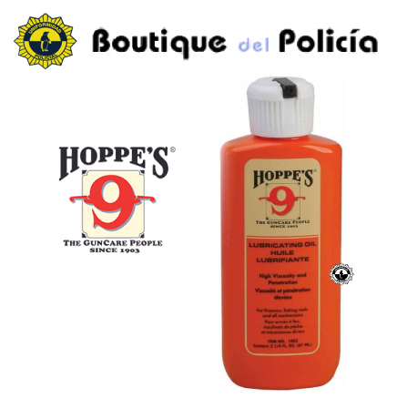 Aceite lubricante para armas HOPPE'S 9 - 2.25oz. - Novedades - Boutique del Policía