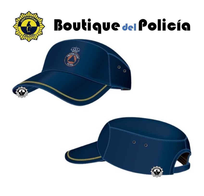 Gorra Protección Civil, esc. bordado, sutage oro (Voluntario) - Novedades - Boutique del Policía