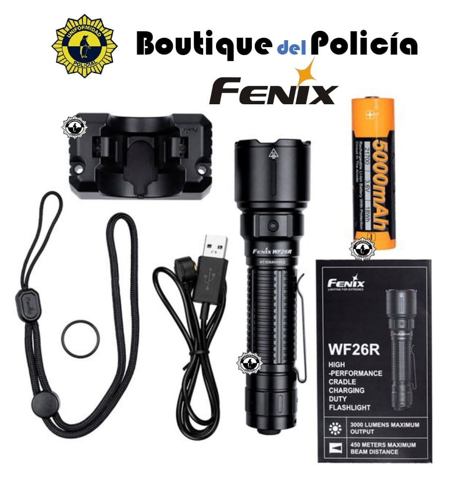 Linterna Fenix recargable WF26R 3000 lúmenes. - Linternas - Boutique del Policía
