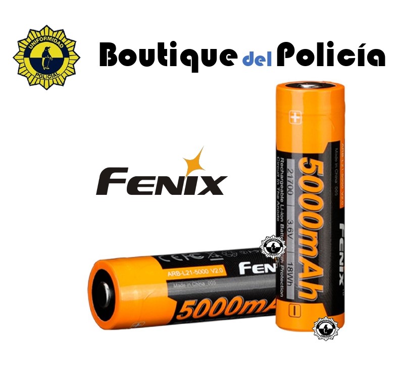 Bateria recargable FENIX 21700 5000 mAh V2.0 - Linternas - Boutique del Policía