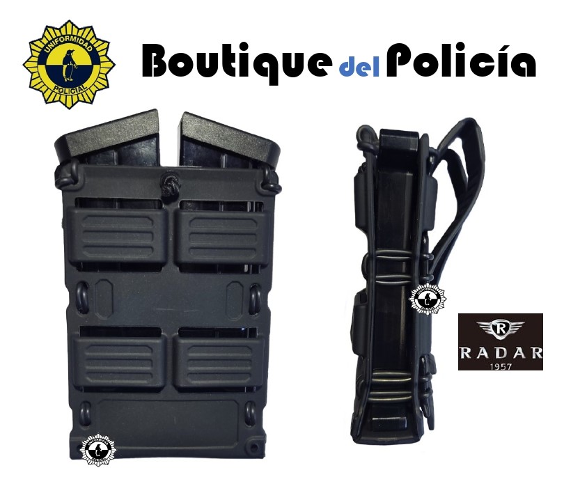 Portacargador doble RADAR Molle en polimero para cargadores 9mm doble hilera - Equipamiento policial - Boutique del Policía