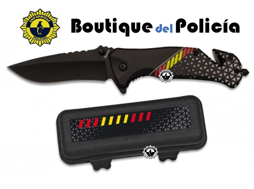 Navaja Rescate clip negra España - Equipamiento policial - Boutique del Policía
