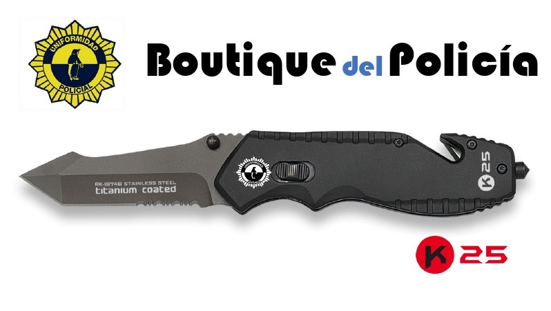 Navaja Rescate Táctica K25 Tungsteno 7.5 - Novedades - Boutique del Policía