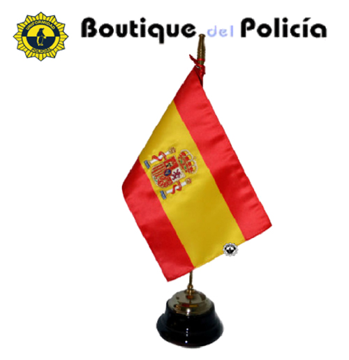 Bandera de España Sobremesa Bordada 15x25 cm - Novedades - Boutique del Policía