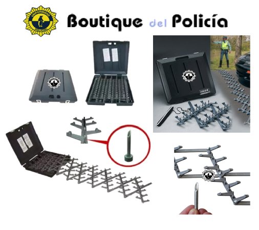Barrera extensible de clavos de acero CONTROL POLICIAL. 5mts. Incluye maletin - Novedades - Boutique del Policía
