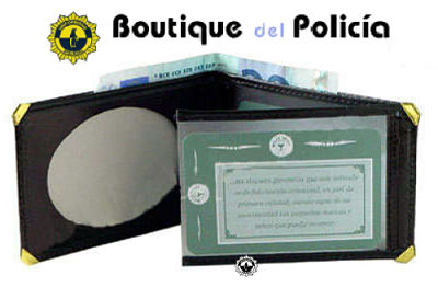 Cartera portaplaca con billetero Policia (Ovalo) Horizontal - Accesorios - Boutique del Policía