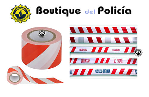 Cinta Balizamiento Señalizacion Roja/blanca - Equipamiento policial - Boutique del Policía
