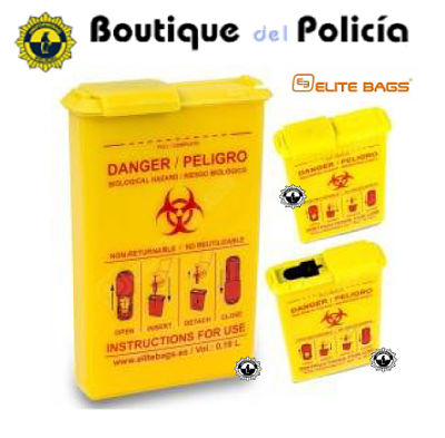 Contenedor objetos punzantes 200 ml CONBIO'S - Emergencias - Boutique del Policía
