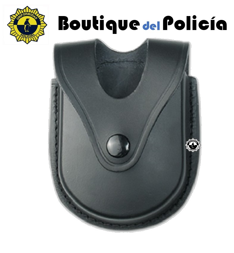 Funda Grilletes bisagra cuero moldeada - Equipamiento policial - Boutique del Policía