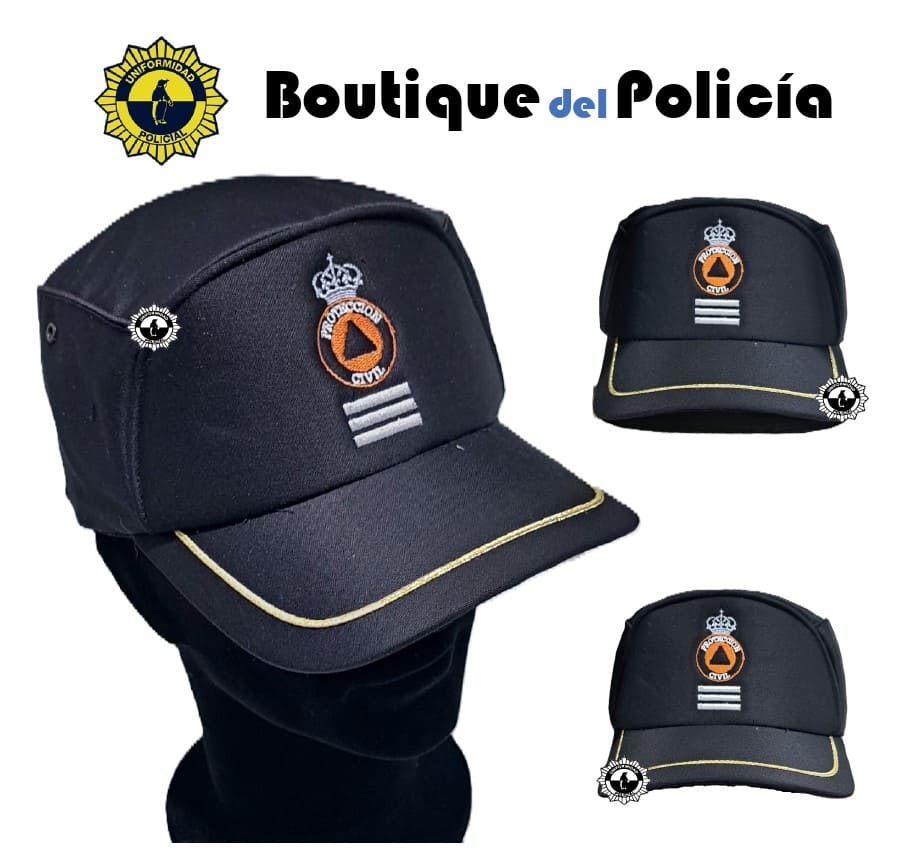 Gorra Protección Civil, esc. bordado, sutás oro (jefe Seccion) - Novedades - Boutique del Policía