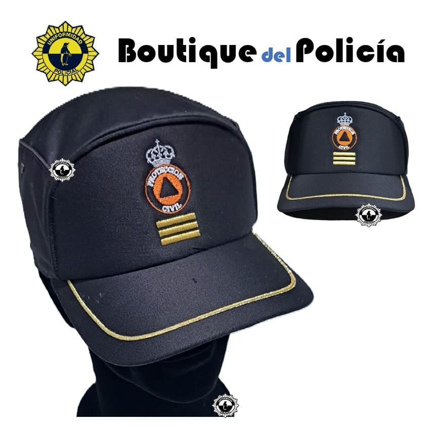 Gorra Protección Civil, esc. bordado, sutás oro (Subjefe Agrupacion) - Novedades - Boutique del Policía