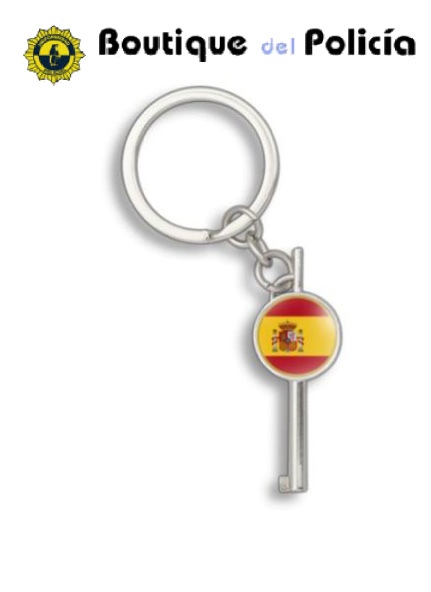 Llave grilletes España con llavero - Accesorios - Boutique del Policía