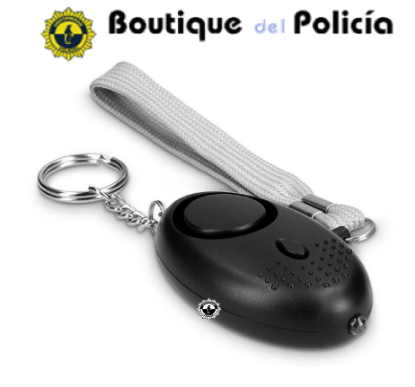 Llavero Alarma Personal 140DB con Mini Linterna LED - Novedades - Boutique del Policía