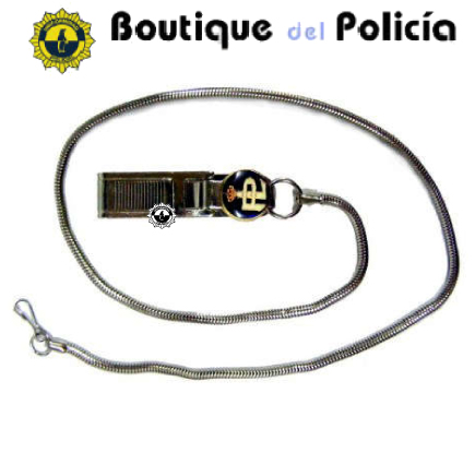 Pinza Silbato Policía Local con cordón metálico - Accesorios - Boutique del Policía