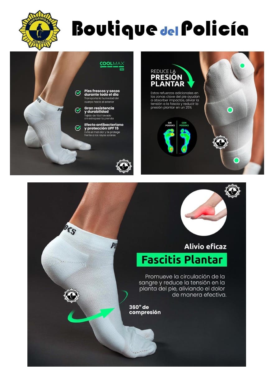 PODOKS Calcetines Biometricos Tobillero RUNNING H2 - Novedades - Boutique del Policía