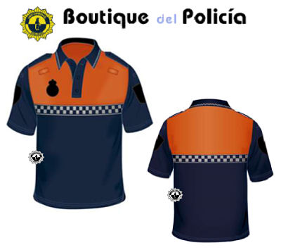 Polo Protección Civil m/c - Reflec. cuadros - Novedades - Boutique del Policía