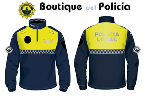 Polo termico ext. bicolor cuello cisne 1/2 cremallera - Uniformidad policial - Boutique del Policía