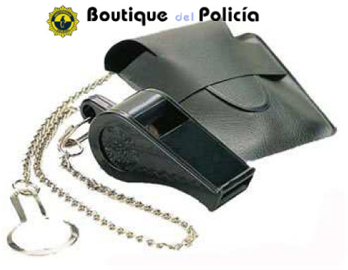 Silbato N1B con anilla, cadena y funda - Accesorios - Boutique del Policía